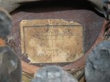 a close up view of the inside of a shoe