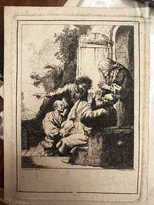 a drawing of a man and a woman sitting on a bench