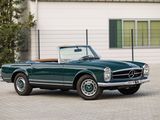 a green convertible car parked in front of a building