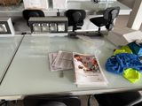 a table with a bunch of items on it