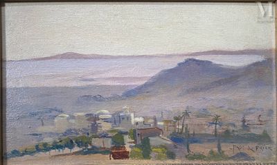 une image d'une peinture représentant une vue d'une ville depuis une colline