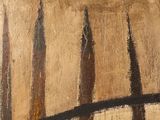a painting of a group of trees on a wall