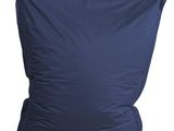 a blue bean bag sitting on top of a white background
