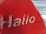 a red stop sign with the word halo written on it