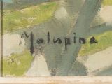 an image of a painting of a tree with the word melanina written on it
