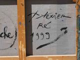 a picture of a picture of a window with some writing on it