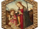 an image of a painting of a woman holding a baby