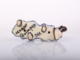 an image of a pin with a map on it