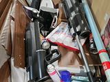 a cardboard box full of assorted items in it