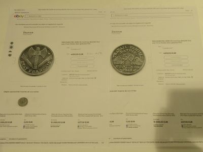 une feuille de papier sur laquelle est représentée une pièce de monnaie