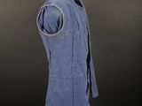 an image of a mannequin wearing a blue denim jacket and pants