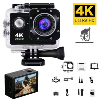 Caméra sportive 4k ultra HD, boîtier étanche, divers accesso… - Photo 1