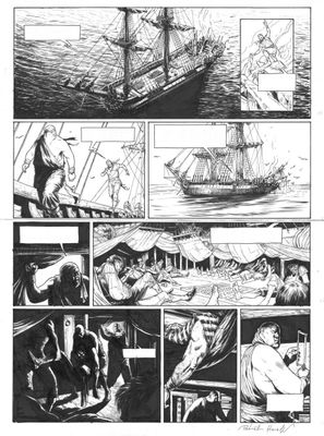une image en noir et blanc d'une page de bande dessinée