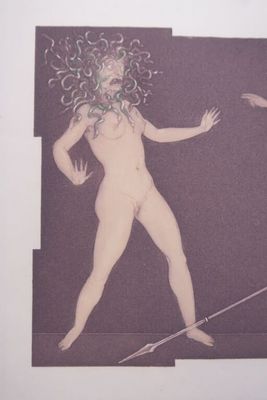 un dessin représentant une femme marchant sur une corde raide