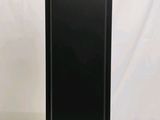 a picture of a black tower computer case on a white background