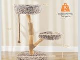 dimensions d'un arbre à chat équipé d'un griffoir et d'un jouet pour chat
