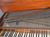 a close up of a piano in a room