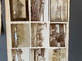 a picture of old photographs hanging on the wall