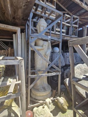statue de budha en resine debout 254x80x45 cm