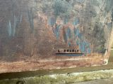 une image montrant un gros plan d'une peinture sur une surface en bois