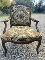 Paire de fauteuils en hêtre, dossiers "à la reine", garnitur… (photo 5)