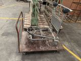 a cart that is sitting on the floor in a warehouse