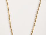 the gold chain is attached to a white background