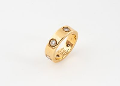 cartier 18k yellow gold diamond ring