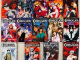 Les couvertures des mangas sont alignées sur le mur.