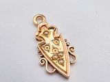 an image of a gold plated pendant with a bird on it