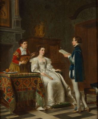 an image of a painting of a man and a woman in a room