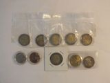 a lot of coins that are sitting in a bag