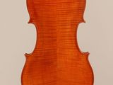 an old violin with a wooden back and a long neck
