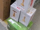 many boxes stacked on top of each other in a store