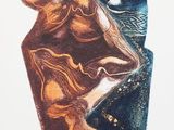 an image of a drawing of a woman and a man in the sky