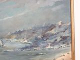 a painting of a sailboat in the water