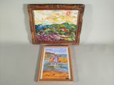 deux tableaux accrochés au mur l'un à côté de l'autre