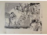 a black and white photo of a comic strip with a man and a woman