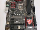 a close up of a motherboard with a red and black logo on it