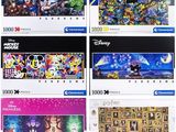 Plusieurs puzzles représentant différents personnages sont disposés sur une surface blanche.