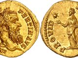 a gold coin with an image of a man on it