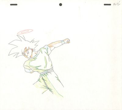 dessin représentant un homme en train de lancer un frisbee, un frisbee à la main