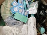 a cardboard box filled with lots of items that are in it