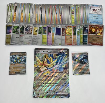 a close up of a table with a bunch of cards on it