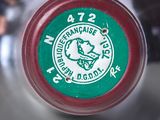 a close up of a wine bottle with a label on it