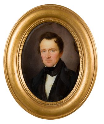 Ecole XIXe siècle. Portrait d'homme de qualité.