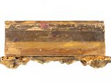a wooden box with a handle on a white background