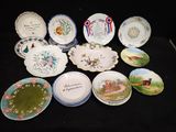 a lot of plates that are sitting on a table