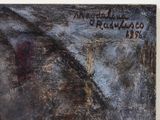 an image of a painting of a person on a horse with a name written on it