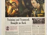 an advertisement for the air force ' s training and teamwork brought us back
